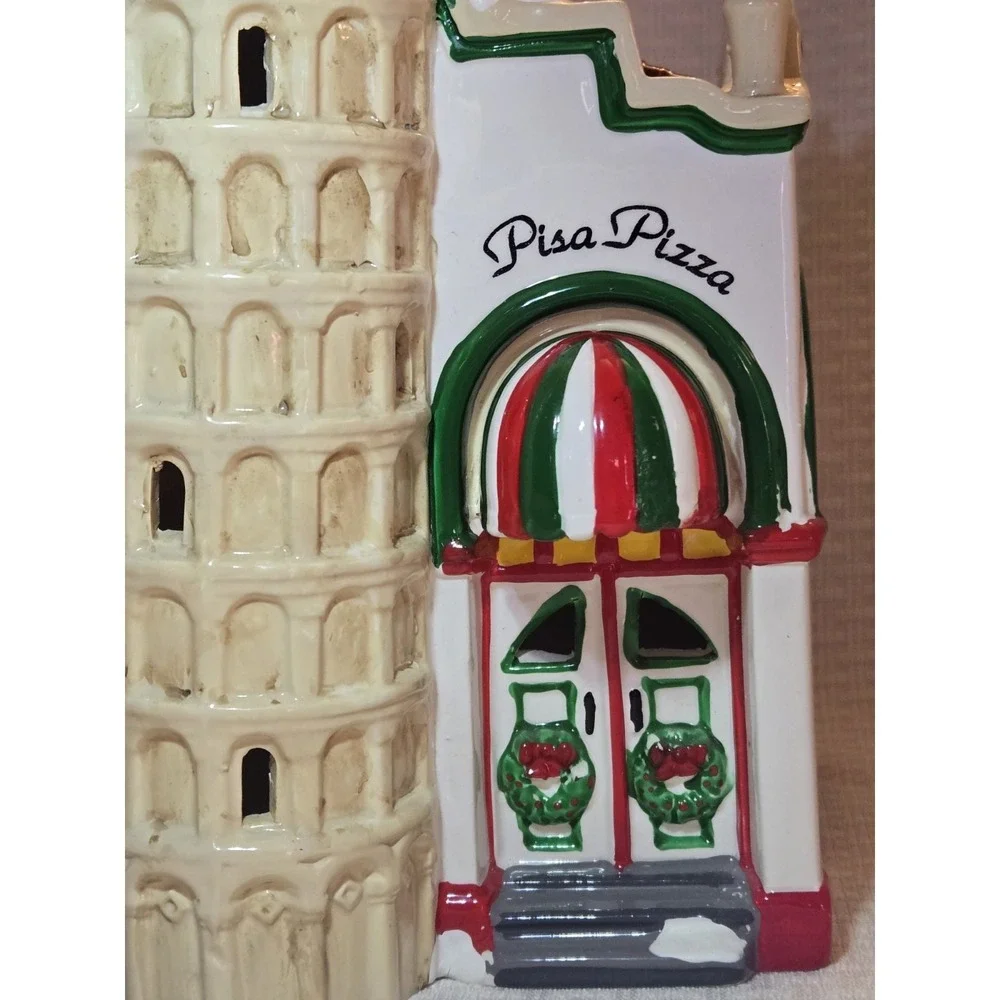 Snow Village Department 56 Pisa Pizza With Box 1995 *Light Not Included *READ